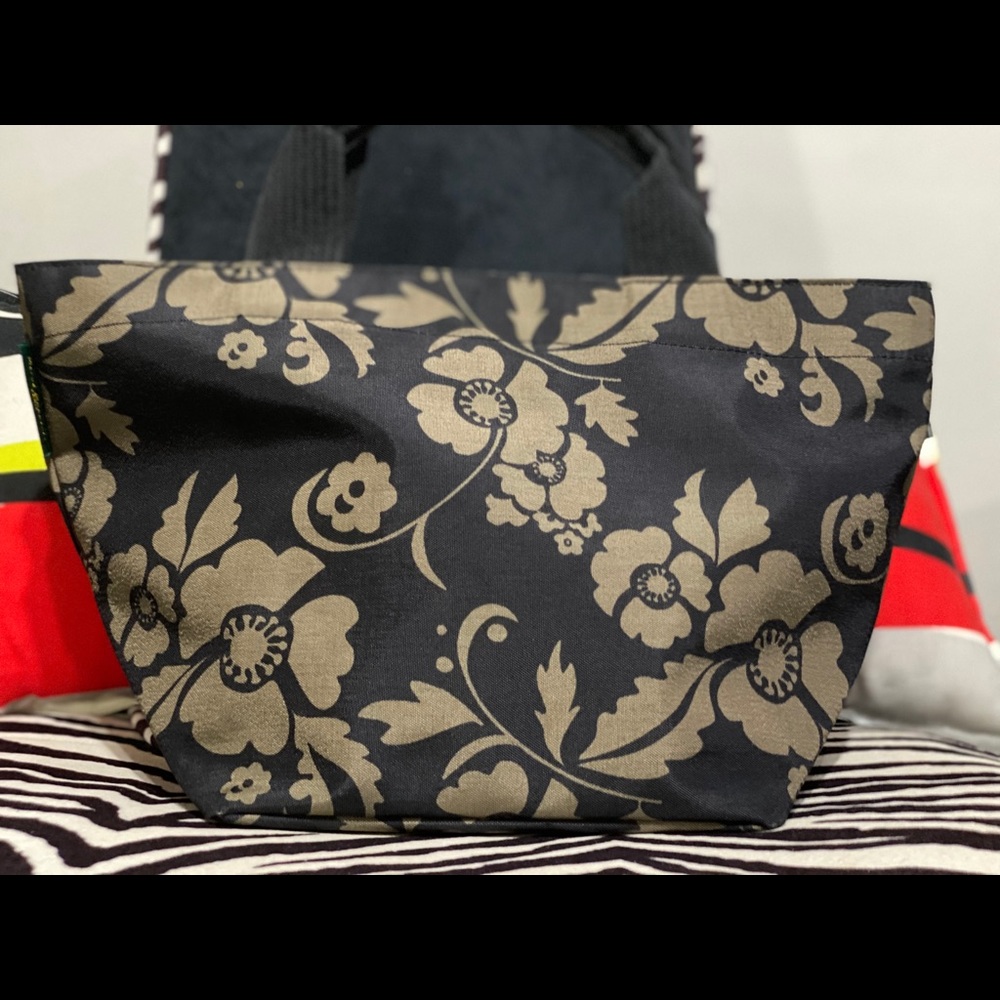 Herve Chapelier Floral Printed Nylon Tote Bag